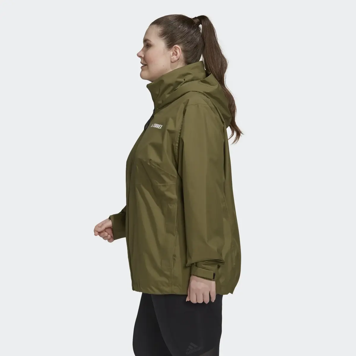 Adidas Terrex Multi RAIN.RDY Two-Layer Rain Jacket (Plus Size). 3