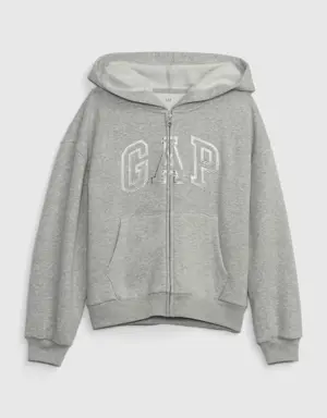 Kids Gap Arch Logo Hoodie gray