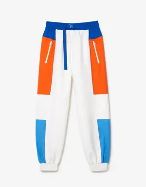 Pantalón de chándal de mujer Lacoste con insignia y diseño color block
