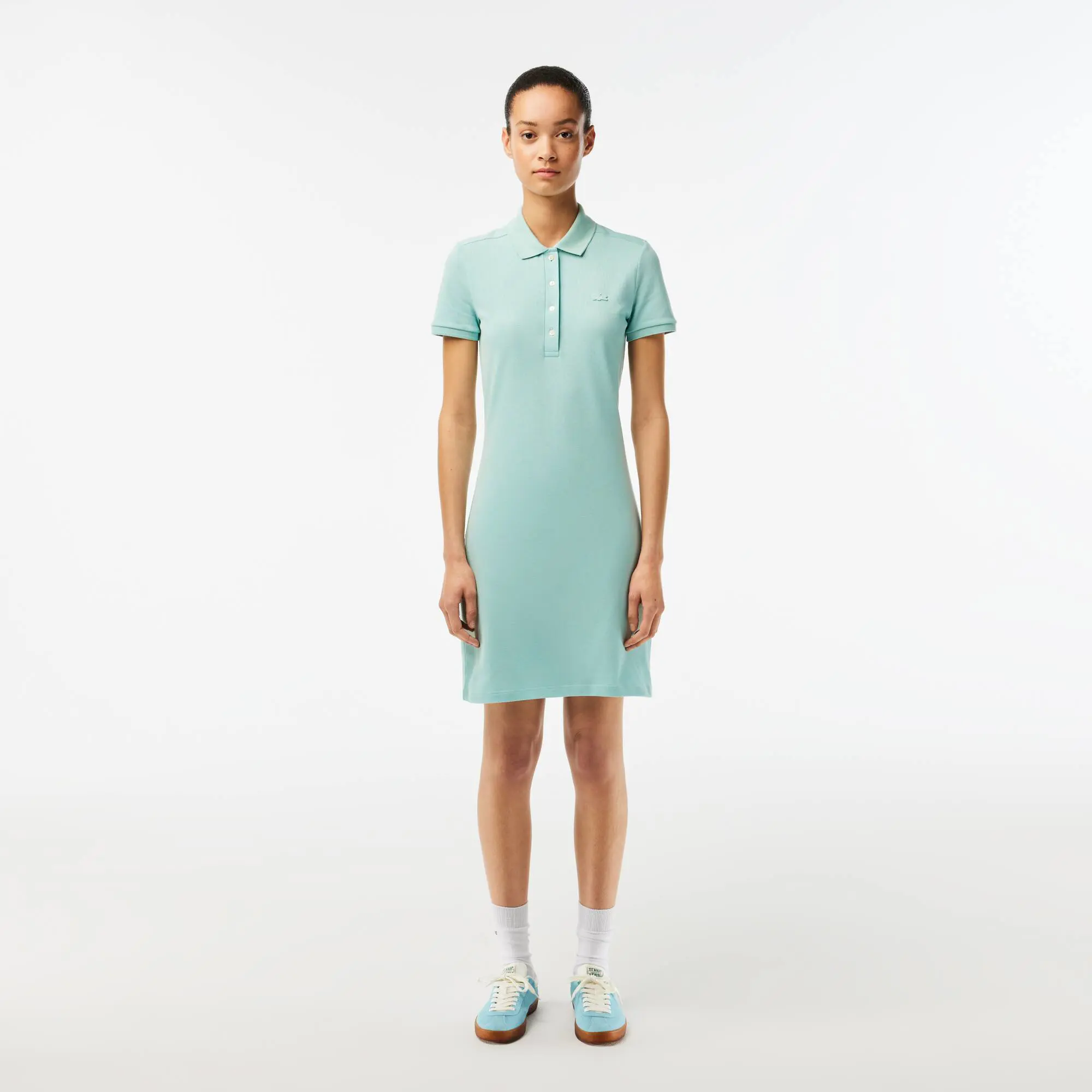 Lacoste Women's Stretch Cotton Piqué Polo Dress. 1