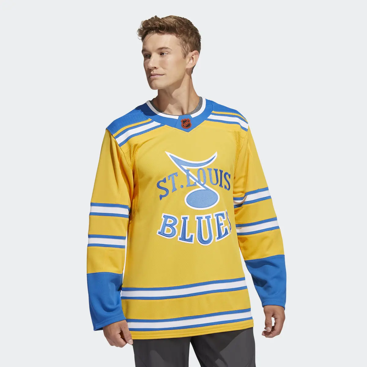 Adidas Blues Authentic Reverse Retro Wordmark Jersey. 2