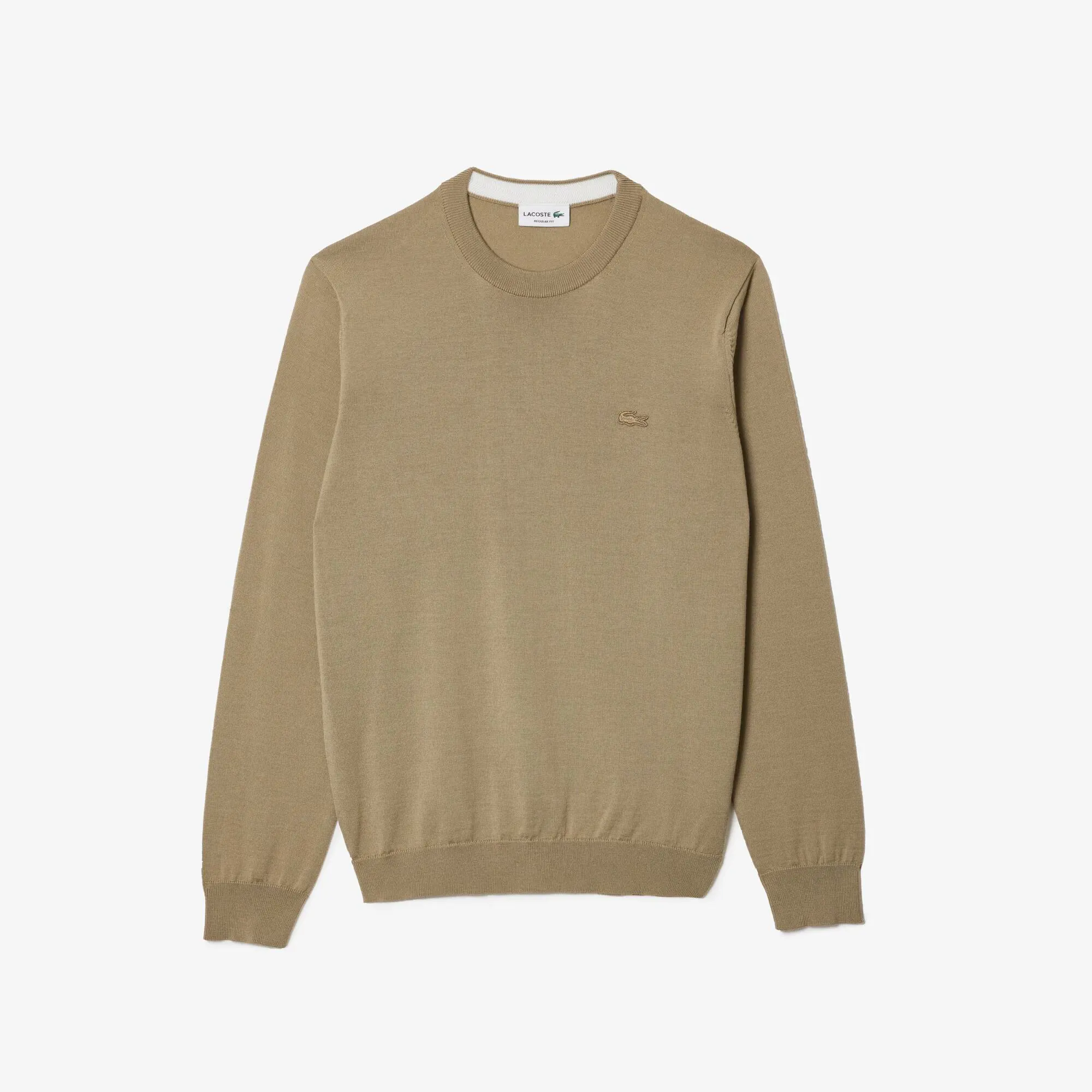 Lacoste Men's Crew Neck Merino Wool Sweater. 2