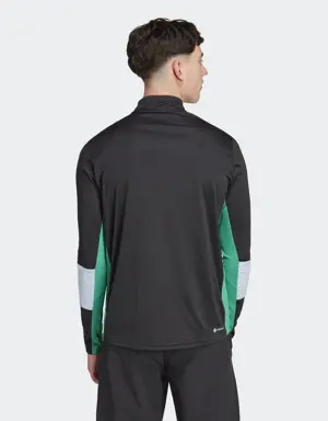 Adidas T-shirt de training à manches longues et zip 1/4 Colorblock. 3 Adidas T-shirt de training à manches longues et zip 1/4 Colorblock. 3