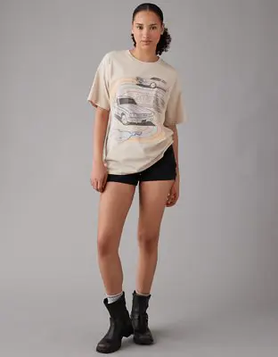 American Eagle Oversized Mustang Graphic Tee. 1