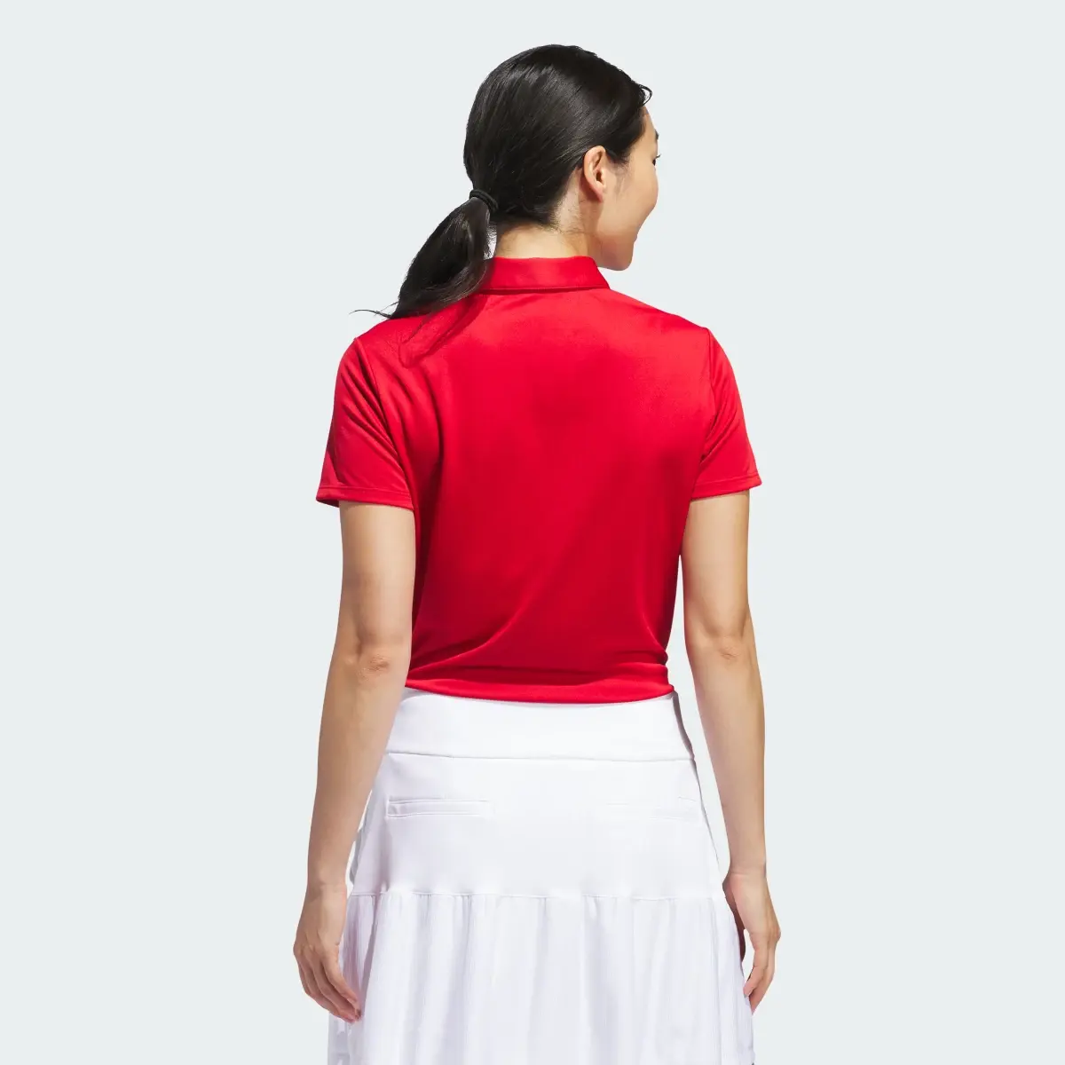 Adidas Women's Solid Performance Short Sleeve Polo Shirt. 3