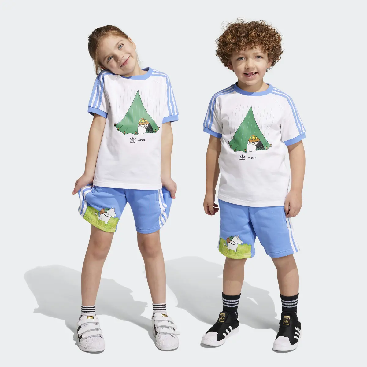 Adidas Originals x Moomin Shorts and Tee Set. 1