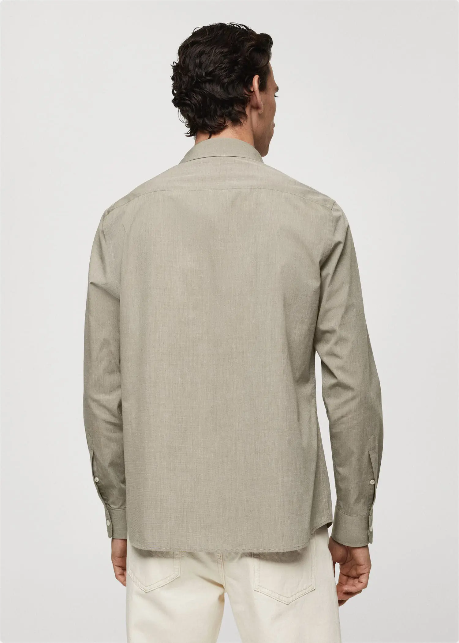 Mango Fil-à-fil cotton shirt. 3