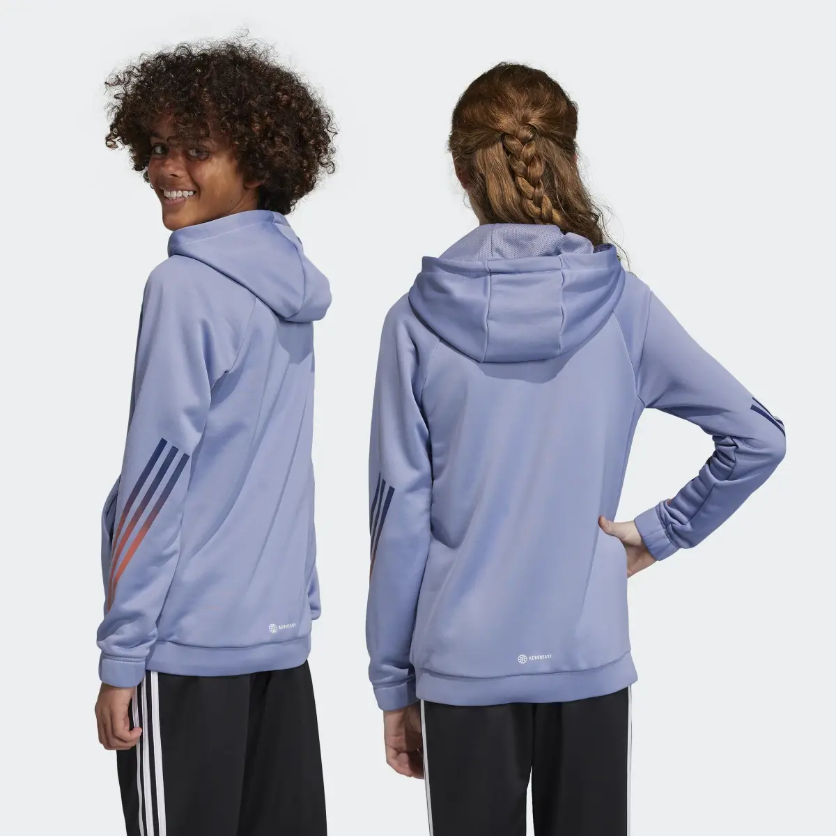 Adidas Train Icons AEROREADY 3-Stripes Hoodie. 2