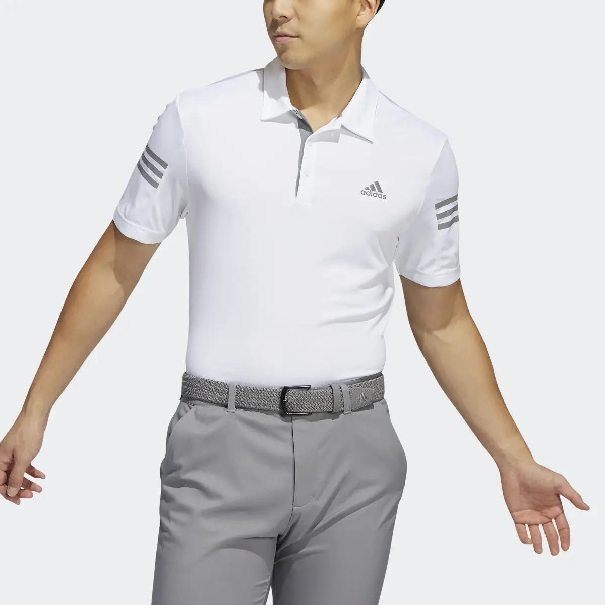 Adidas 3-Stripes Golf Polo Shirt. 1