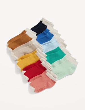 Unisex 10-Pack Ankle Socks for Toddler & Baby multi