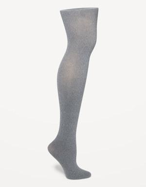 Solid Control-Top Tights for Women gray