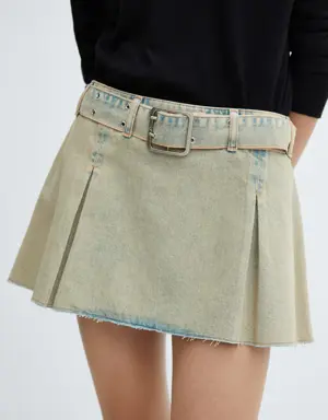 Minigonna jeans cintura