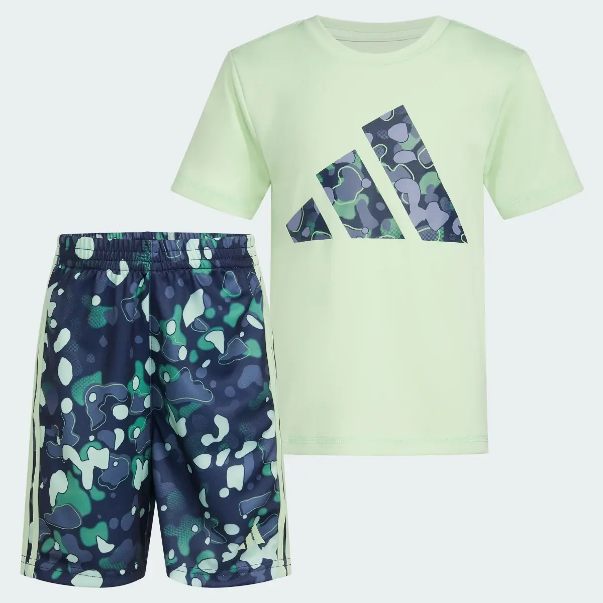 Adidas POLY C TEE AOP 3S SHORT SET. 3