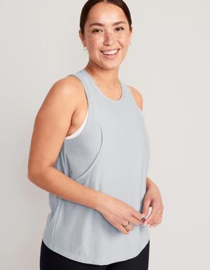 Old Navy Maternity Cloud 94 Soft Sleeveless Cutout T-Shirt gray