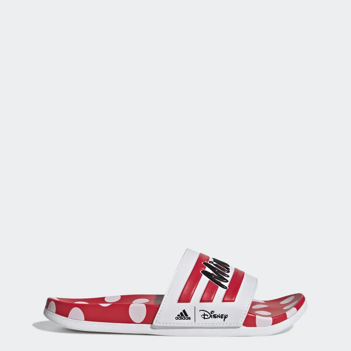 Adidas Adilette Comfort Minnie Mouse Slides. 1