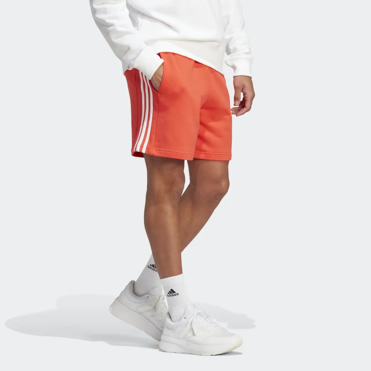 Adidas Essentials French Terry 3-Stripes Shorts. 3