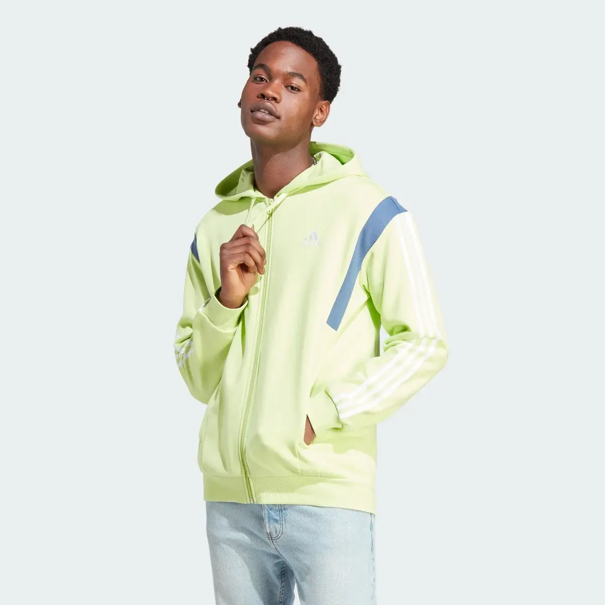 Adidas Colourblock Full-Zip Hoodie. 2