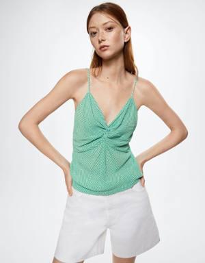 Ruched-texture top