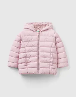 padded jacket with rouches