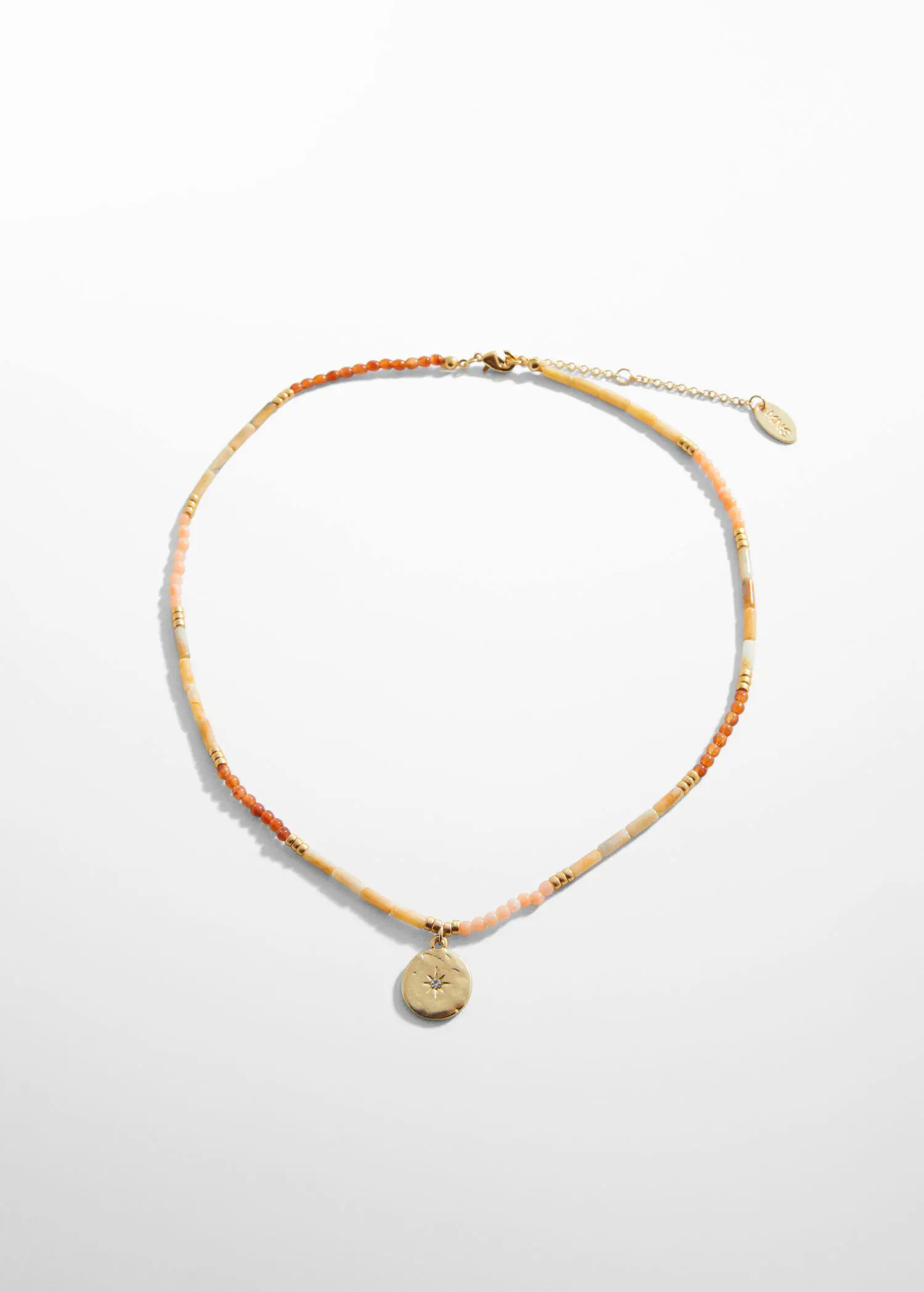 Mango Beaded metal pendant necklace. 1