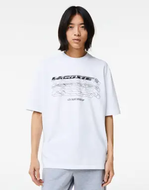 Lacoste T-shirt de corte largo em piqué de algodão orgânico Lacoste para homem