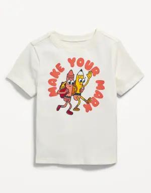 Unisex Short-Sleeve Graphic T-Shirt for Toddler white