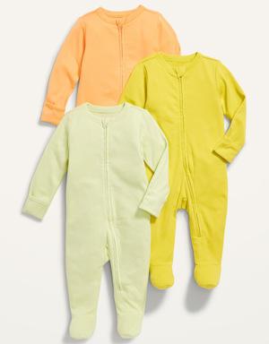 Old Navy Unisex 1-Way Zip Sleep & Play One-Piece 3-Pack for Baby multi