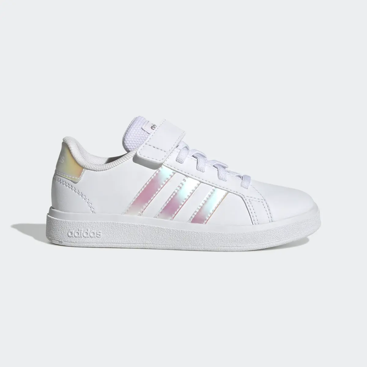 Adidas Grand Court Lifestyle Court Elastic Lace and Top Strap Shoes. 2