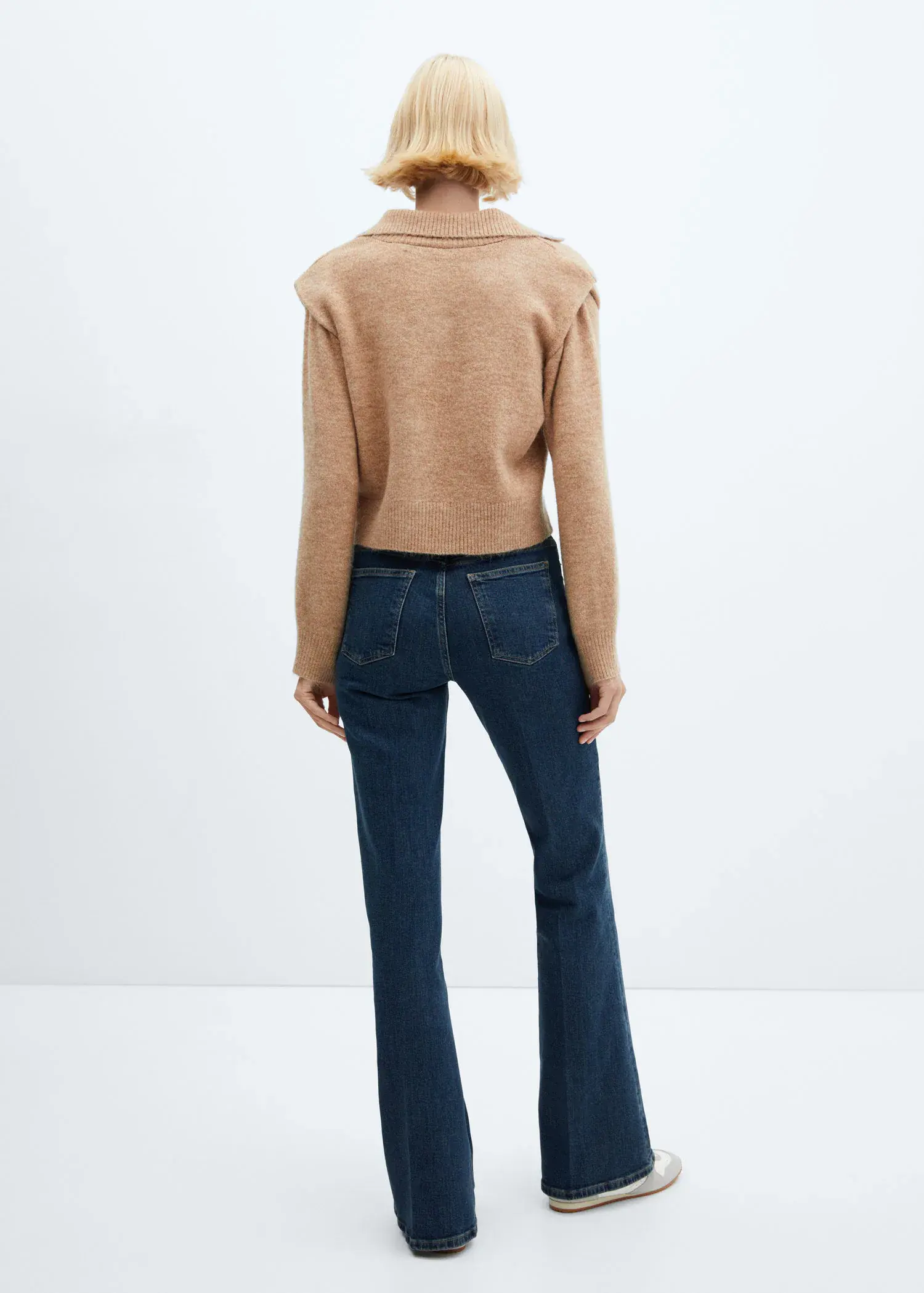 Mango Polo-neck sweater with shoulder pads . 3