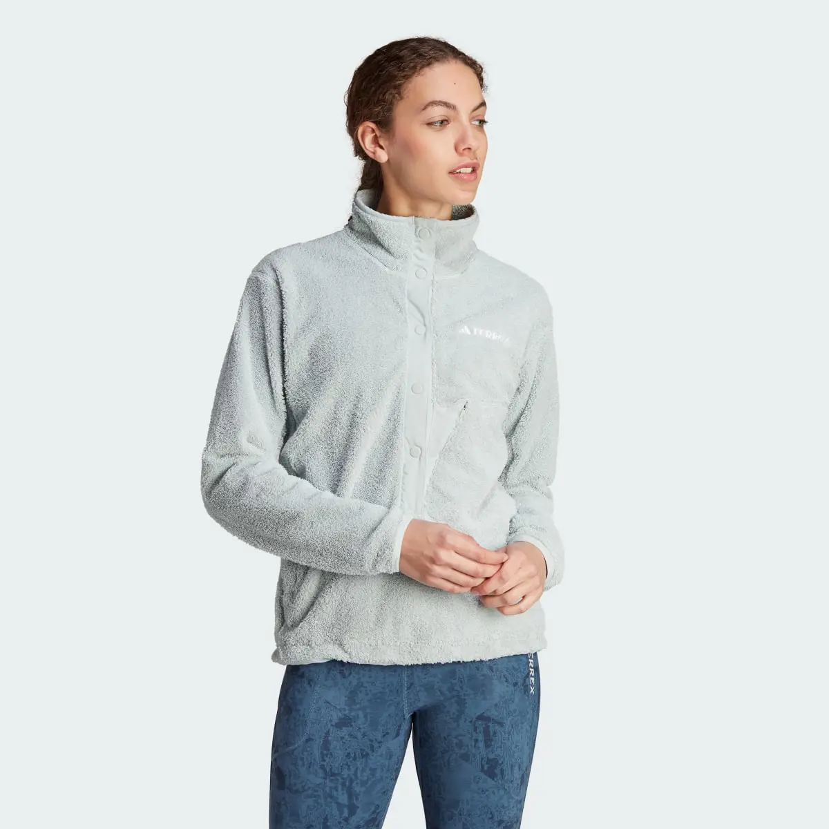 Adidas Terrex XPLORIC High-Pile-Fleece Sweatshirt. 2