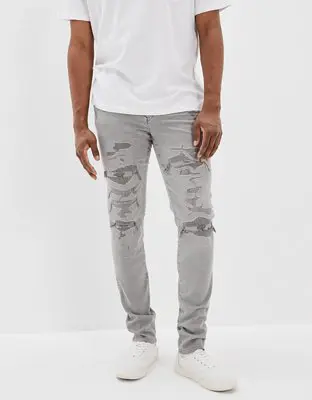 American Eagle AirFlex+ Patched Slim Jean. 1