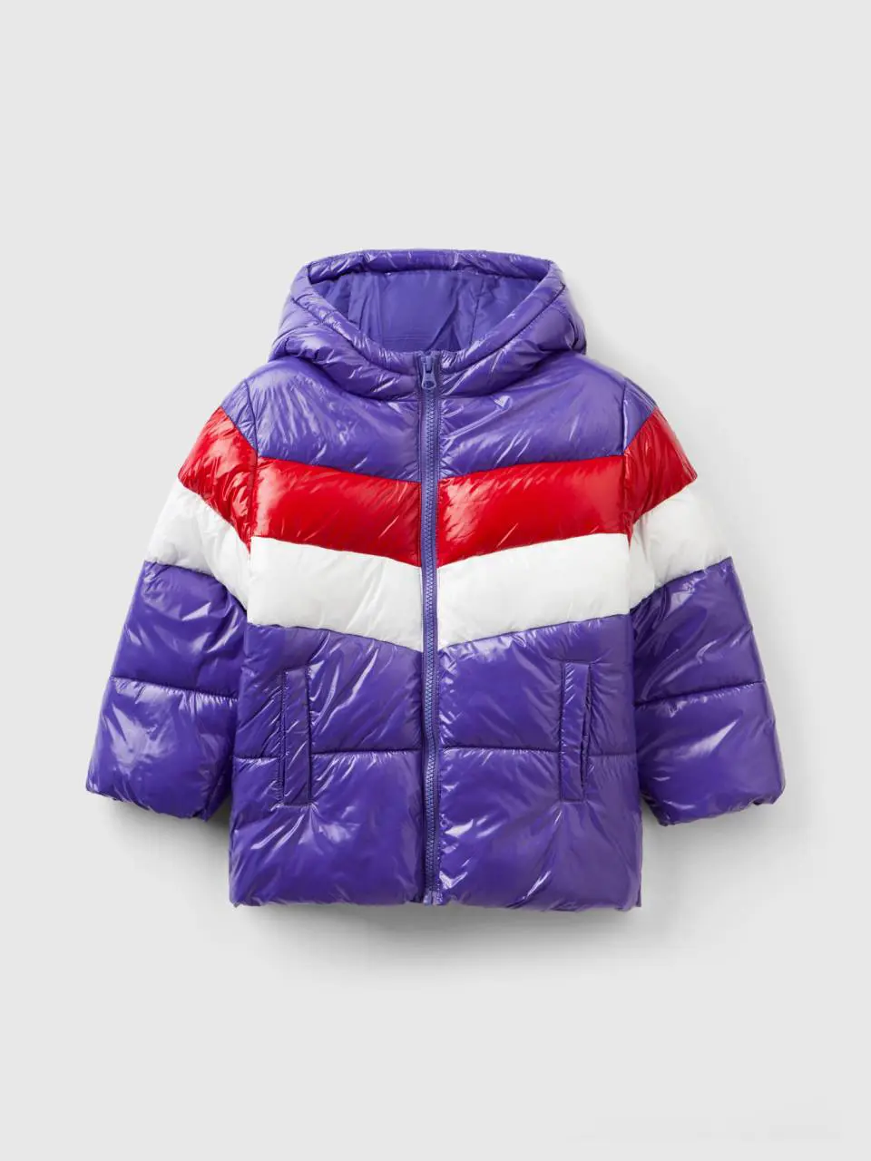 Benetton color block padded jacket. 1