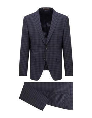 3-Piece Slim-Fit Virgin Wool Check Suit