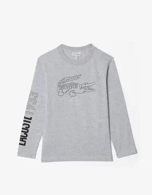 Boys' Lacoste Crocodile Print T-shirt