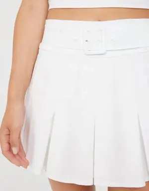 By Aerie Real Me Belted Pleated Skort