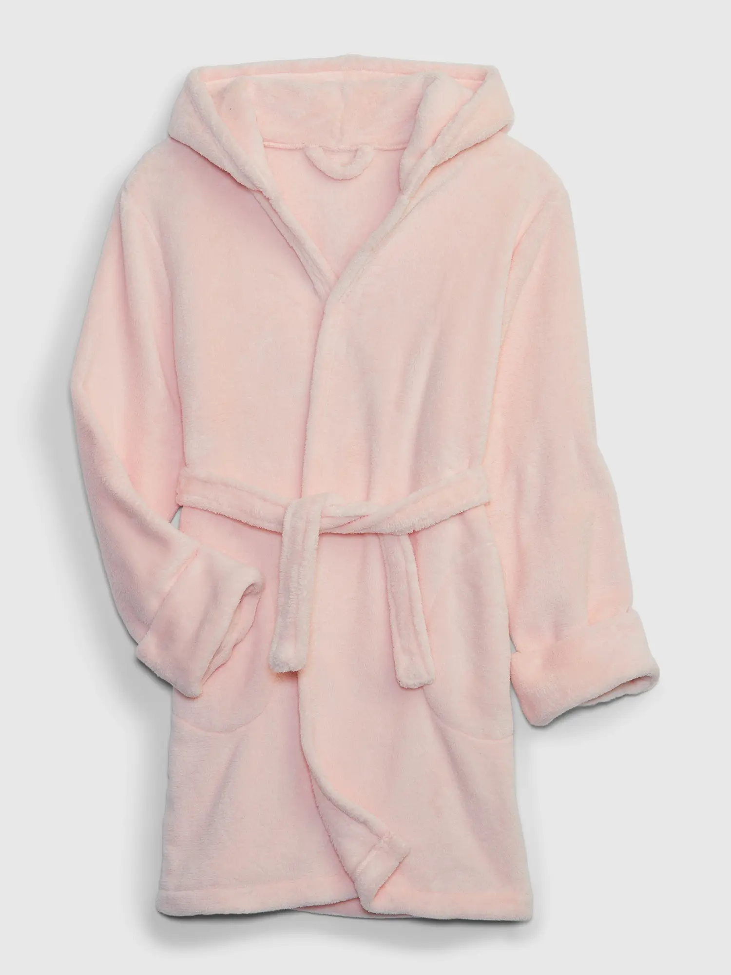 Gap Kids Recycled Fuzzy Robe pink. 1