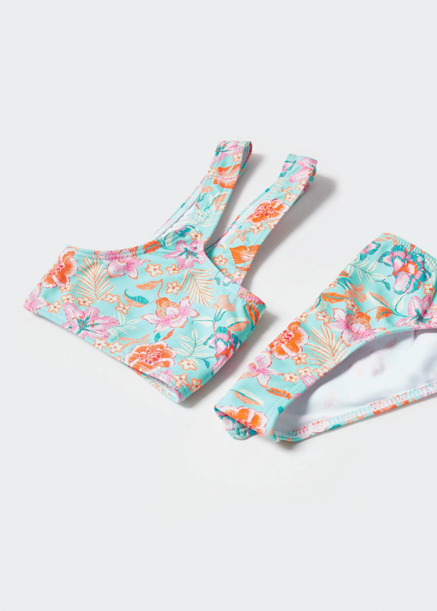 Mango Floral print bikini. a close up of a pair of panties on a table 