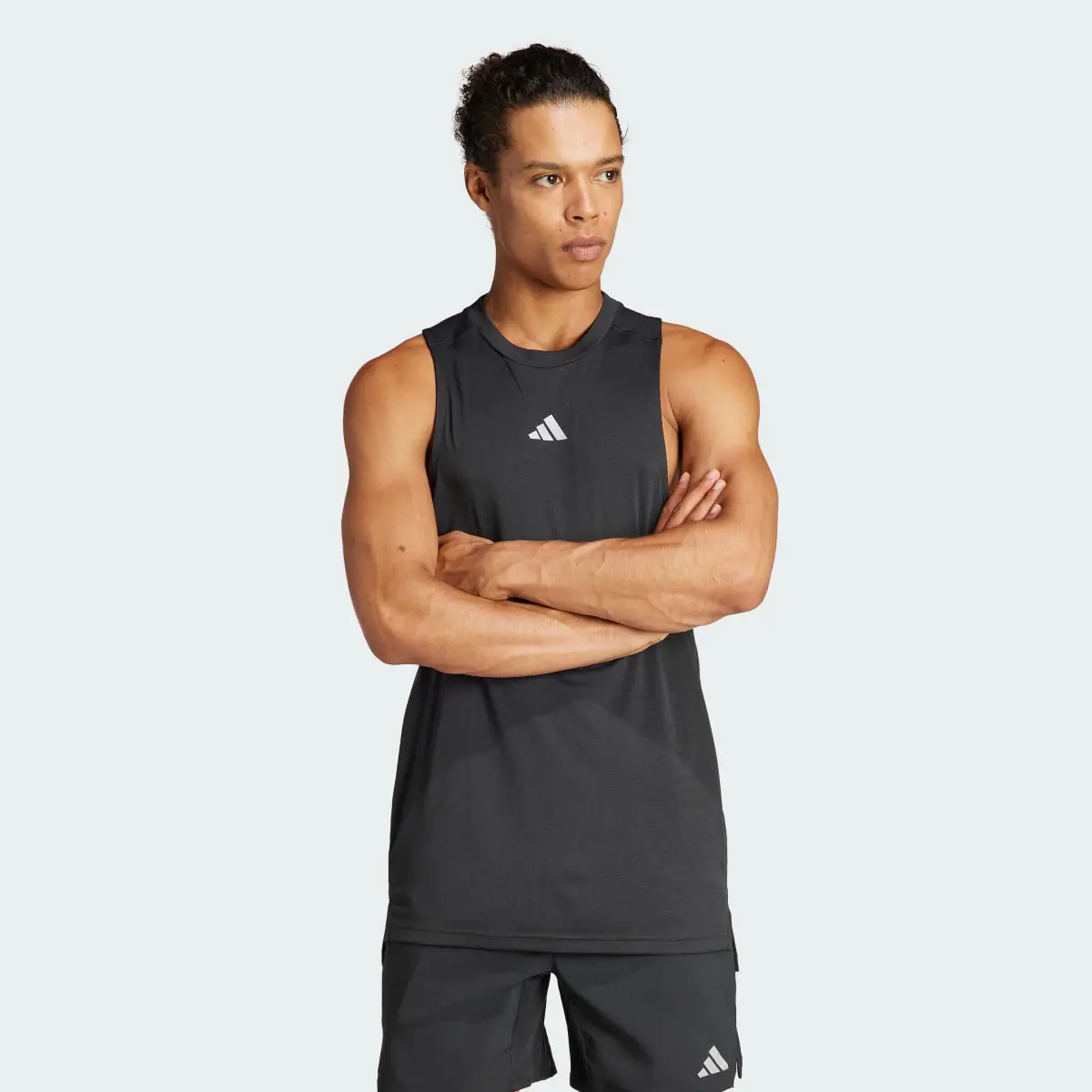 Adidas HIIT Workout 3-Stripes Tank Top. 2