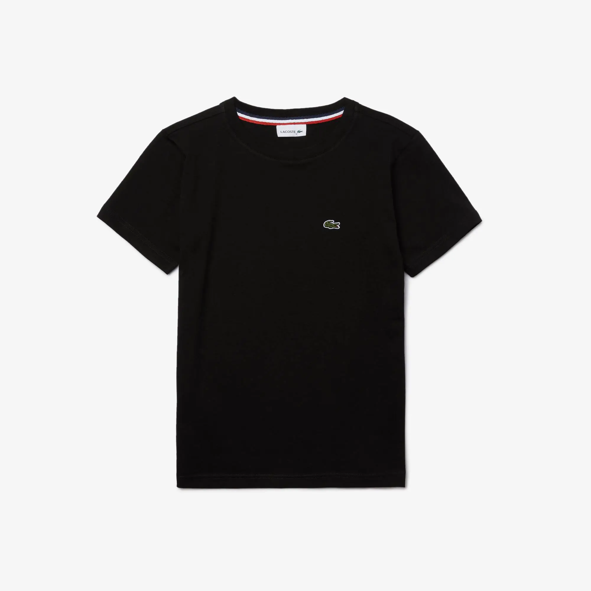 Lacoste T-shirt a girocollo da bambino in jersey di cotone . 1