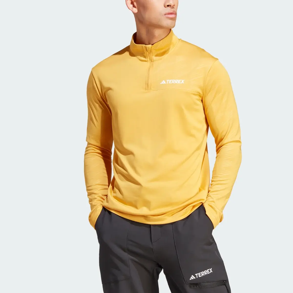 Adidas T-shirt manches longues à demi-zip Terrex Multi. 1