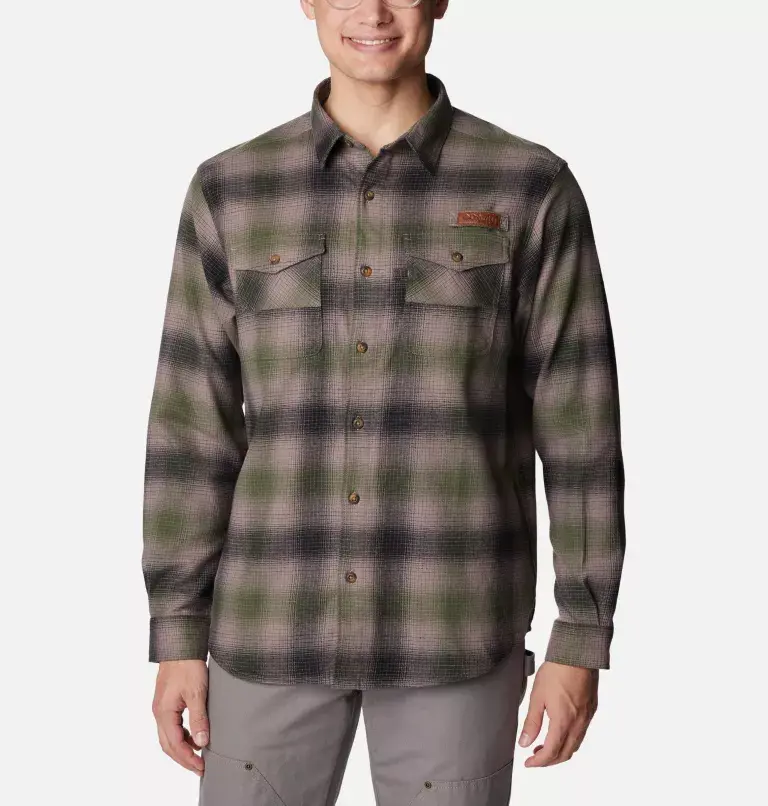 Columbia Men's PHG Roughtail™ Stretch Flannel Long Sleeve Shirt. 1