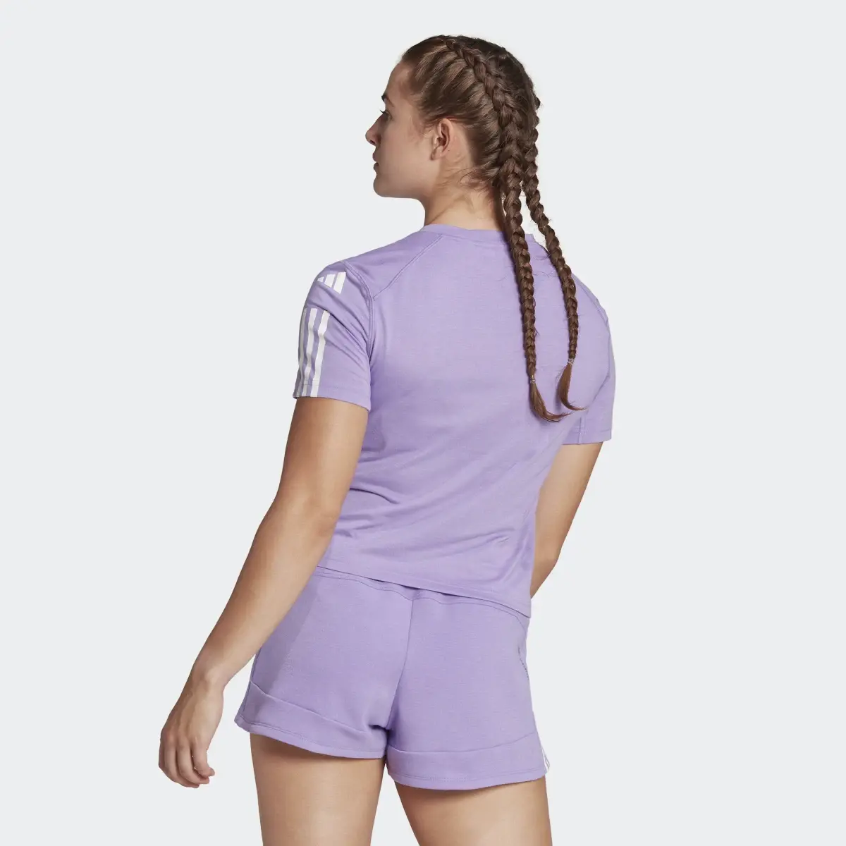 Adidas Crop top de training en coton à 3 bandes Train Essentials. 3