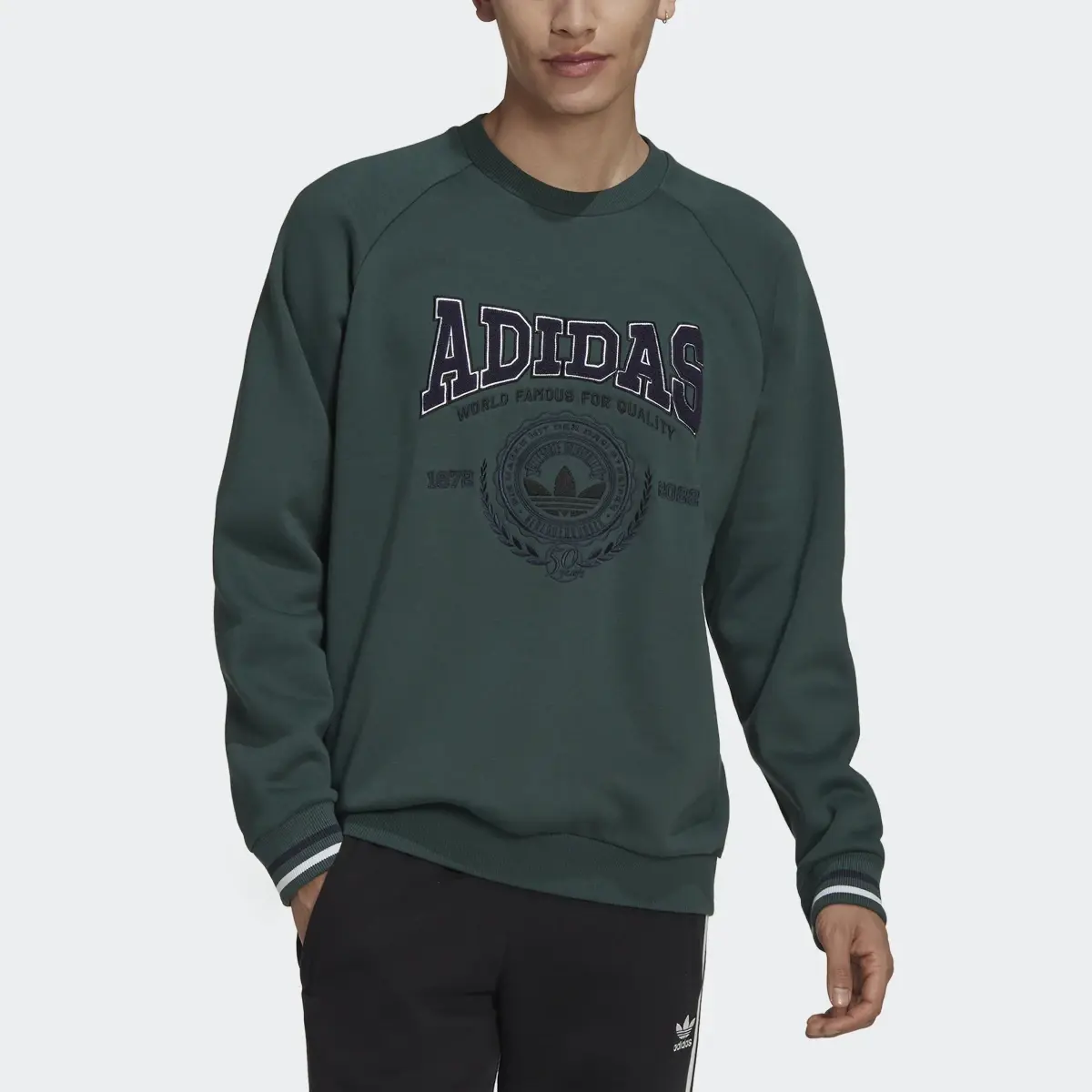 Adidas Varsity Crewneck Sweatshirt. 1