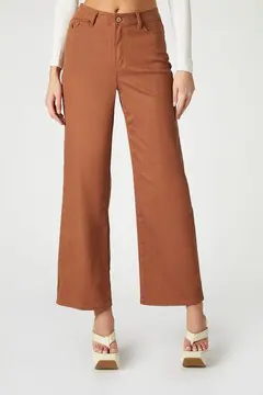 Forever 21 Forever 21 High Rise Straight Jeans Brown. 2