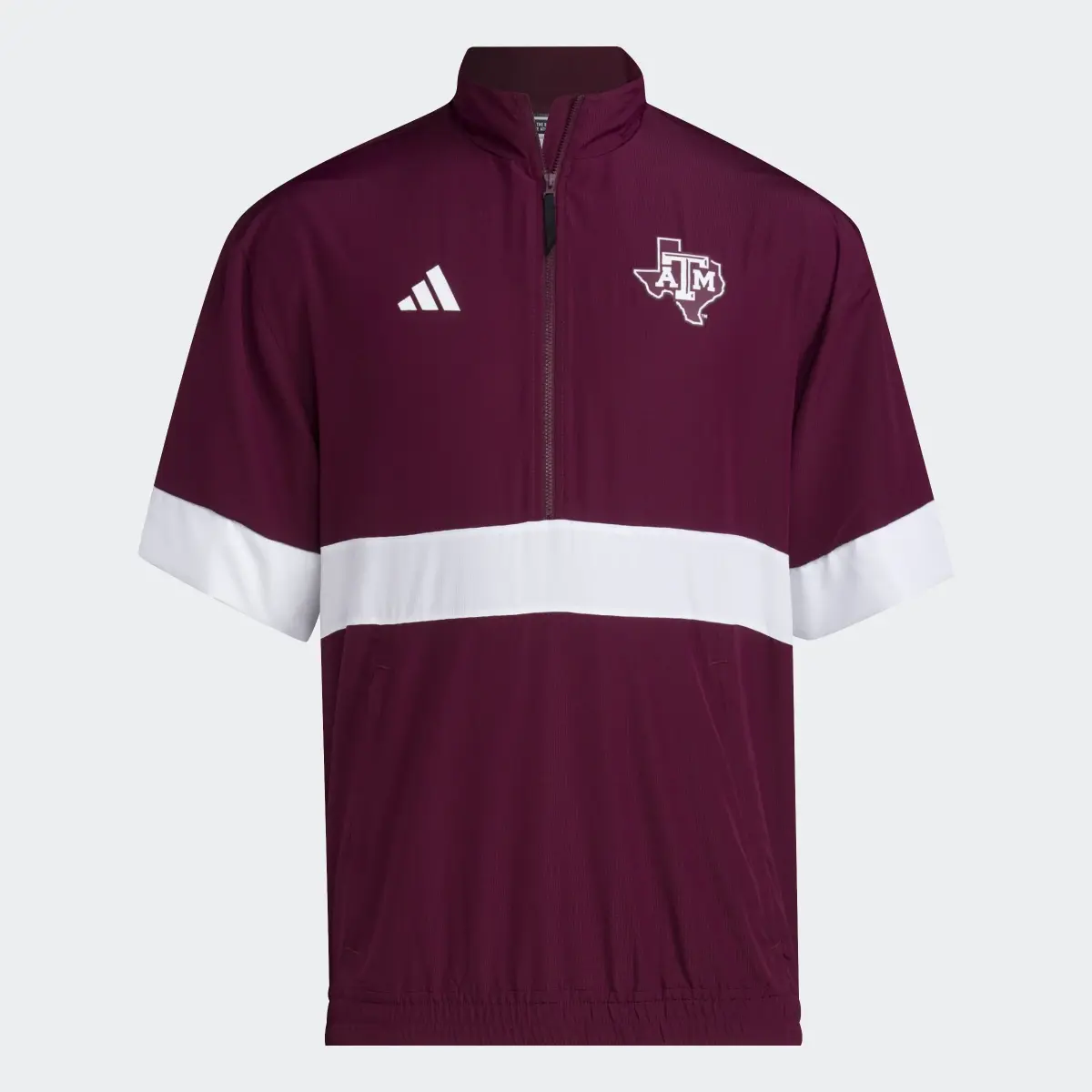 Adidas Texas A&M Training Strategy 1/4 Zip Top. 1