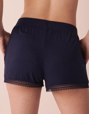 Soft Jersey Lace Trim Shorts