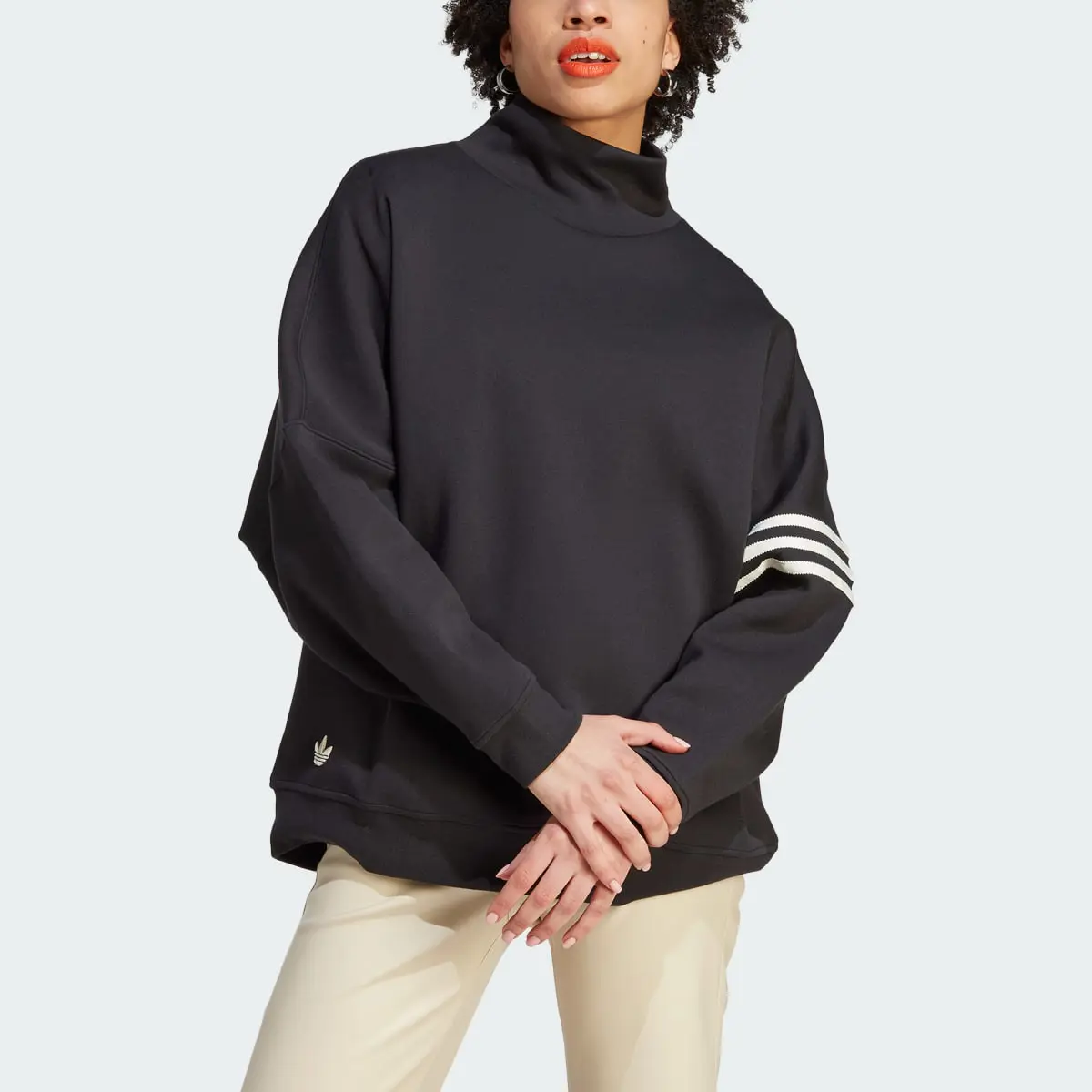 Adidas Adicolor Neuclassics Oversized High Neck Sweater. 1