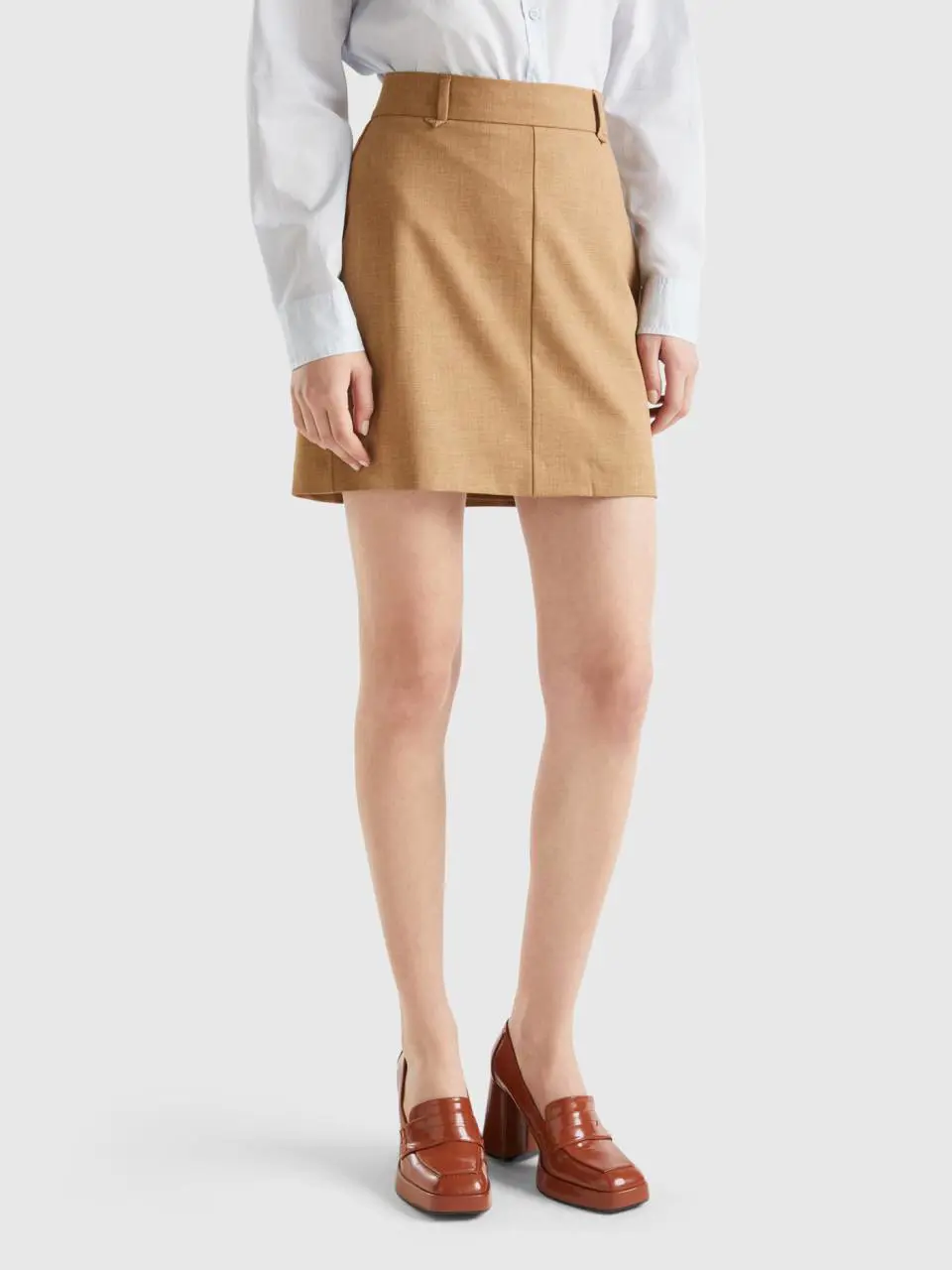 Benetton mini skirt with side zipper. 1