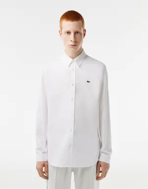 Lacoste Camisa de algodão de primeira qualidade slim fit para Homem