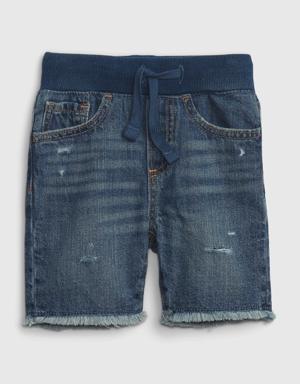 Toddler Pull-On Denim Shorts blue